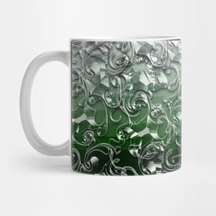 Silver & green Mug